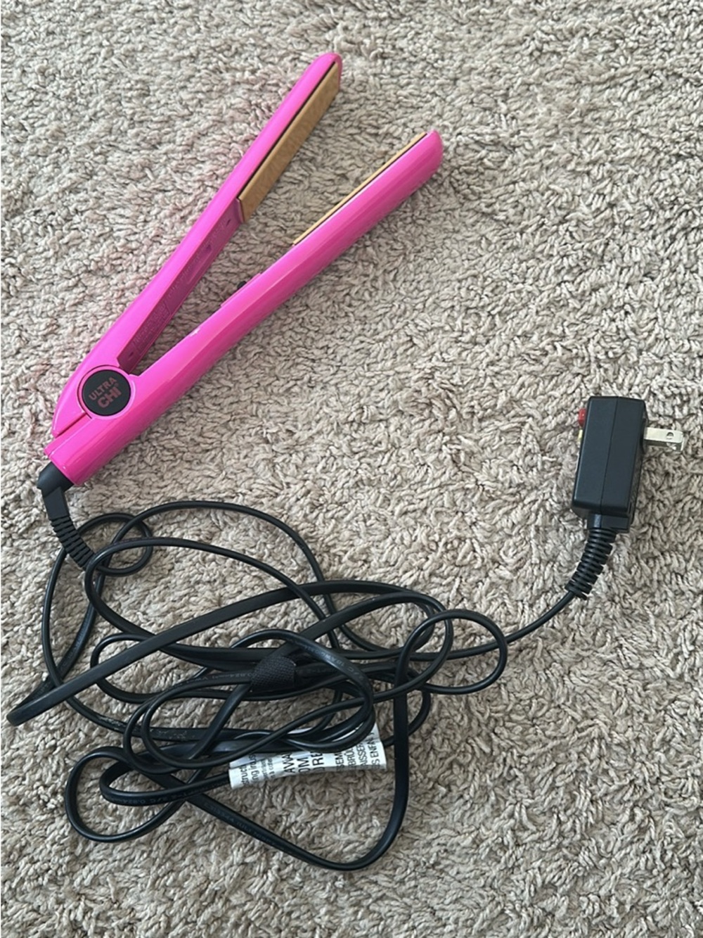 Pink Ceramic Mini Hair Straightener - Compact Women's Styling Tool